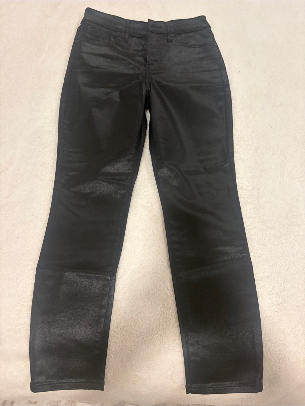 Express Black Coated Skinny Jeans